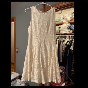 White Dress, very slimming and cute